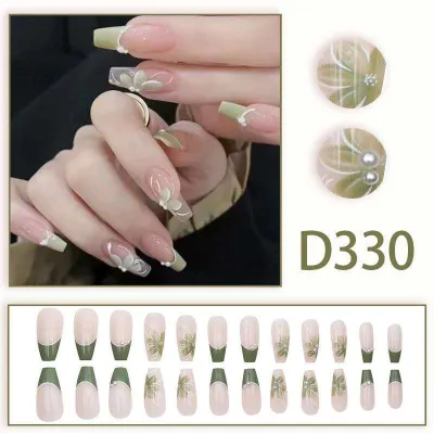 24pcs Fake Nail Set (1 Set) (D Series)